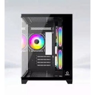 COOLERPLUS X34B BLACK Case, Transparent Tempered Glass (OPTION FAN) ATX Case MATX Case ITX Case Mini