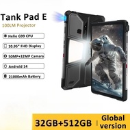 Unihertz 8849 TANK PAD E Rugged Tablet with Projector Android 21000mAh 120Hz 50MP Camera 24GB 512GB 