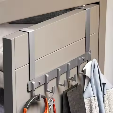 Over The Door Hook, Carbon Steel Over Door Hanger Holder for Coat Robe Hat Clothe Hanging, Bathroom 