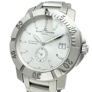 Baume & Mercier CAPE Date 65367，男士不鏽鋼自動腕錶，銀色錶盤和銀色錶帶，已檢修