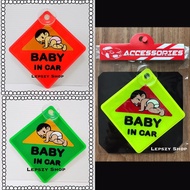 Baby in Car Label Kiss