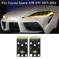 DRL Boards For 2020-2024 Toyota GR Supra A90 A91 2021 2022 Lemon Yellow LED Headlight Modules Chip D