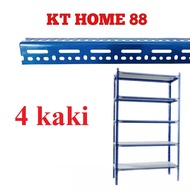 4 FEET 1-1/2" X 2-1/2" SLOTTED ANGLE BAR / BESI ANGLE RAK LUBANG / BESI RAK / DIY RAK