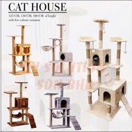 【🇲🇾 Ready Stock】Large 125cm / 188cm Cat Climbing Tree House Condo Rumah kucing Playhouse Hammock Scratcher Pet Bed Play CATTO Premium Large Cat Tree House Wood Cat Condo Bed Scratcher House Cat Tower Hammock Cat Climbing Cat House(NO COD!!!)