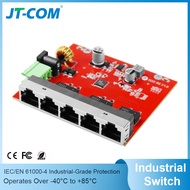 JT-COM Industrial 5-Port 100M Switch PCBA Embedded Board 10/100Mbps -40°C to 85°C Wide Temp for Cust