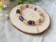 情人節暖宮。招財。招桃花。獨角獸螢石/金葡萄/黃膠花/草莓晶/白