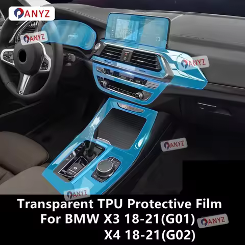For BMW X3/X4 18-21 G01 G02 Gearbox Panel Navigation Screen Automotive Interior TPU Protective Film 