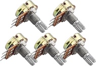 HALJIA - 5 x Potentiometers 10K Ohm Compatible with Arduino Raspberry Pi and other knurled shaft pro