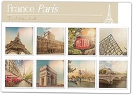 A5 Sticker Sheet Paris Vinyl Stickers - Landmarks France French Vintage Photos City Eiffel Tower Tra