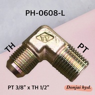 ข้อต่อไฮดรอลิค Hydraulic Male 90 Elbow PT Thread เกลียว PT x TH ข้อต่องอ 90 องศา (250 Bar)