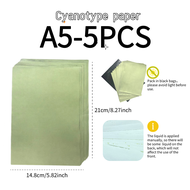 A5 Sun Print Paper Refill 5/10/20 Sheets Cyanotype Paper Sun/Solar Activated for DIY Projects Art Dr