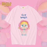 เสื้อยืดโอเวอร์ไซส์ เสื้อยืดเกาหลี ผ้าคอตตอน100% เสื้อยืด ครายเบบี้ Cry Baby Pop Mart