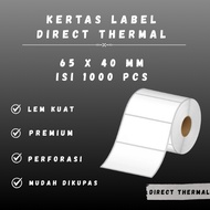 DT 65X40 -1" @1000 -1Line CORE 1 INCH 65X40MM 65 X 40 MM 6.5X4 CM 6.5 X 4 CM THERMAL BARCODE LABEL 1