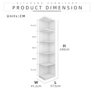 [FREE Shipping & FREE Installation] KitchenZ 5-Tier Multipurpose Side Cabinet Corner Shelves Wardrob