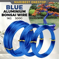500G 1KG Dark Blue Aluminium Wire Bonsai Gardening Tool Silver Wire Dawai Pokok Bonsai Wire Modeling