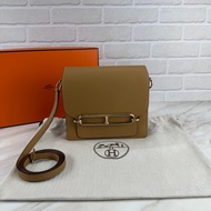 Hermès 愛馬仕 豬鼻子Mini Roulis 餅乾色金釦