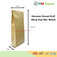 Gusset Center Seal M Kraft Paper packaging kemasan kopi 500 gr
