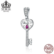 Hanging s925 Le Key Accessories Pendant Silver Pure Beaded Ai Lock Happiness scc791 Ornaments Fu Key