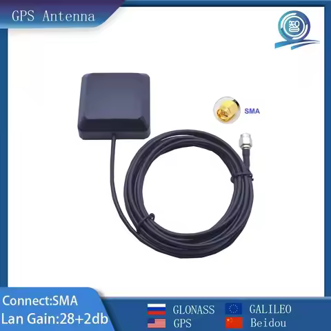 GNSS Antenna GPS BDS GALILEO GLONASS L1 L2 L5 Band NEO-M8N LNA GAIN 28dbi Gain External Antenna SMA 