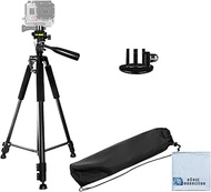 60" Inch Pro Series Professional Camera Tripod for All GoPro HERO1, HERO2, HERO3/3+, HERO4, HERO4 Session, HERO5, Hero 6, Fusion Cameras &amp; eCostConnection Microfiber Cloth