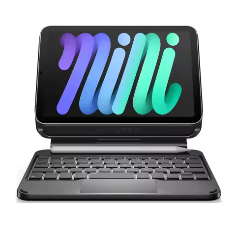 For iPad mini 7 (A17 Pro)/Mini 6 Case with Keyboard Magnetic Floating Cantilever Stand with Trackpad