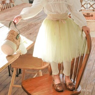 Strawberry Ready Stock Korean New Product Spring Two-Piece Net Children Fake Western Style Gauze Sty