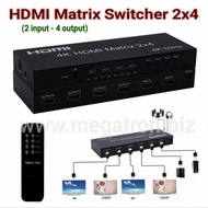 HDMI Matrix Switcher 2x4 (2 inputs - 4 outputs) - Support 4K resolution