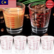 MP 30ML Glass Measuring Cup with Scale - Transparent, Simple - Liquid Measurement Cup - Espresso Mea