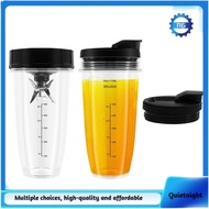 [Quietnight.my]Blender Replacement Parts for , 2 24Oz Cups with To-Go Lids, 7 Fins Extractor Blade, 