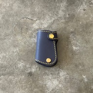 【Mini5】手工縫線汽車鑰匙包/偉士牌鑰匙(藍)