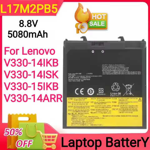 New 8.8V 5080mAh L17M2PB5 L17L2PB5 39Wh Laptop Battery for Lenovo V330-14IKB V330-14ISK V330-15IKB V