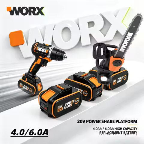 Battery WORX 20 Volt 6.0Ah Li-ion Battery WA3551 WA3553 Durable Rechargeable Battery for WORX Oscill