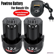 10.8V 12V 3000mah Li-ion Rechargeable Battery for BOSCH BAT412A BAT413A D-70745GOP 2607336013 2607336014 PS20-2 battery