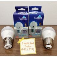 Fujibin 5w LED Bulb B22 / E27 Red