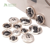 Java Plastic Button Round Black Gold Button Size 21mm 18mm 15mm 12.5mm TY-099