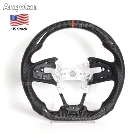 Real 3K Carbon Fiber Steering Wheel for Honda Civic 10th Gen Type R (2016-2021) American Spec Perfor
