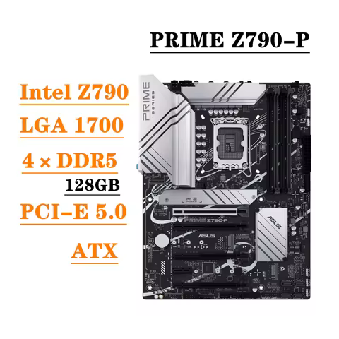 ASUS PRIME Z790-P Motherboard 192GB HDMI PCI-E5.0 M.2 LGA 1700 DDR5 ATX Z790 Mainboard 100% Tested F