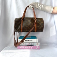 LV Monogram Papillon 30 圓筒形手提袋贈送肩帶則斜背包 中古
