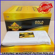 WADIMOR GOLD Sarung Tenun Wadimor Warna Putih Polos Asli Fashion Pria