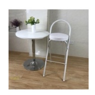 foldable white bar chair