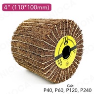 Interleaf Non Woven Abrasive Mop Wheels 4" x 4" (110mm x 100mm) Flap Wheel Flap Brush Polishing Debu