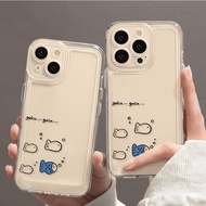 Transparent Tpu SILICONE Soft Case Simple Small Fish For Samsung A15 A05S S24FE A35 A05 S24Ultra A55