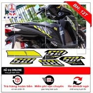 Tem xe Click 125i 2017 dán xe đen nhám