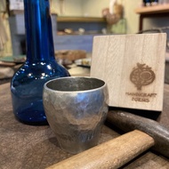 純錫酒杯/清酒杯/燒酌杯/盃形酒杯,青冶金工手作鍛打純錫杯