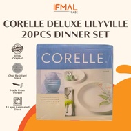 Corelle Deluxe LilyVille 20pc Dinner Set (V-L) Tableware Set Pinggan Mangkuk Corelle