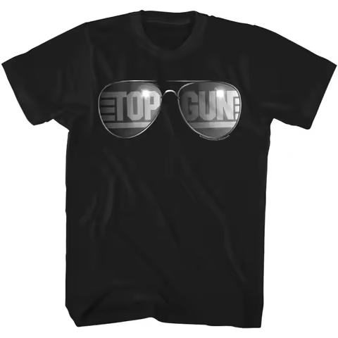 Top Gun Movie Shirt Top Gun Aviator Reflection Sunglasses Tshirt Pilot Tom Cruise Tee Top Gun Logo M