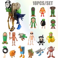 8PCS Tung Tung Tung Sahur Action Figure For Kids Mainan Anomali Brainrot Toys Tralalero Figure
