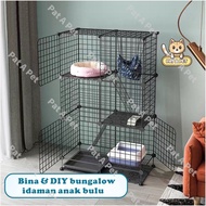 DIY Panel Pet Cage Fence Cats Dogs Rabbits Iron Metal Grids Storage Rack Sangkar Kucing Besi DIY笼子