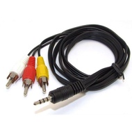 3.5mm Jack to 3 RCA Male Audio Converter Video AV Cable Wire Cord 1.5M