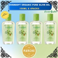 4X EVERSOFT Organic Pure Olive Oil 150ml #Marche Family Shop#